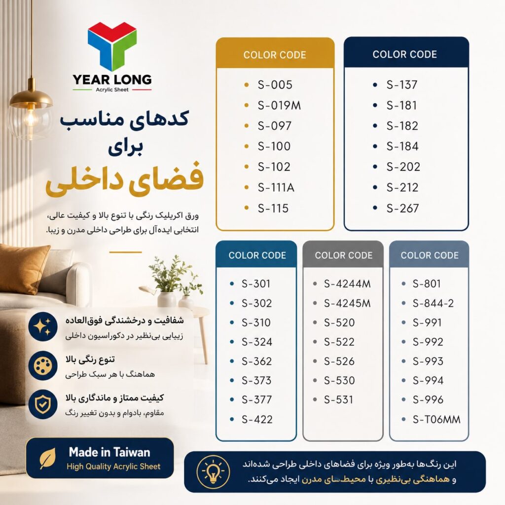 کد رنگ پلکسی
